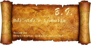 Bástár Izabella névjegykártya